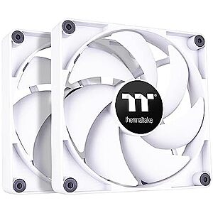 [NEW] $14.99 | Thermaltake CT120 PC Cooling Fan White (2-Fan Pack) at Amazon