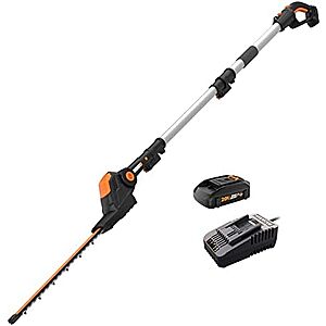 $89.99 | WORX Cordless Pole Hedge Trimmer, 20V 20" 2-in-1 Attachment Capable, WG252 at Amazon