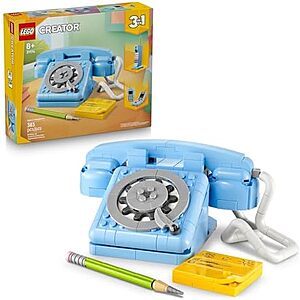 $20.00 | 383-Piece LEGO Creator: 3 in 1 - Retro Telephone (31174, 2025) at Amazon