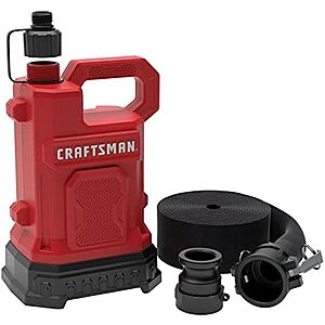 $72.56 | CRAFTSMAN 1/2 HP Fiberglass Reinforced Thermoplastic, Fully Submersible Water Utility Transfer Pump at Amazon
