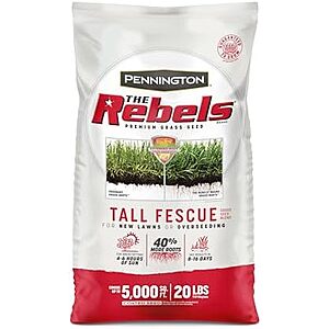 [NEW] $32.98 | Pennington Seed Rebel Turf Type Tall Fescue 5000 Sq. Ft. 20 Lb. at Amazon