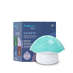 [NEW] $13.99 | Angelcare Celeste Mushroom, Baby Night Light Musical Projector at Amazon