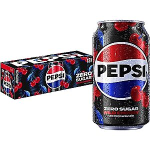 [AC] $15.09 | 3 &times; 12-Pack 12-Oz Pepsi Zero Sugar Cola Soda (Wild Cherry) ($5.03 each) at Amazon