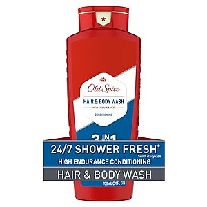 [SnS, AC] $12.93* | 3 &times; 24-Oz Old Spice Men's Refreshing 2-in-1 Hair & Body Wash Conditioner ($4.31 each) at Amazon