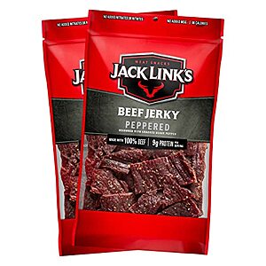 [SnS, AC] $14.83* | 2-Pack 9-Oz Jack Link's Beef Jerky (Peppered) & More at Amazon