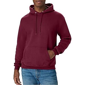 $8.73* | Hanes Men's EcoSmart Fleece Pullover Hooded Sweatshirt (Maroon) at Amazon
