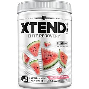 [SnS, AC] $7.44 | 13.2-Oz XTEND Elite Recovery BCAA Powder at Amazon