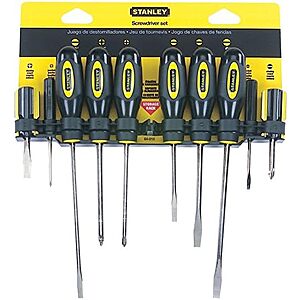 [NEW] $17.09 | 10-Piece STANLEY 60-100A Standard Fluted Screwdriver Set at Amazon