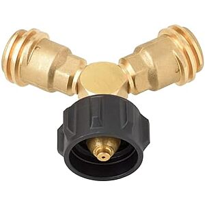 [NEW] $14.99 | Flame King Propane Tank Y Splitter Adapter with Valves at Amazon