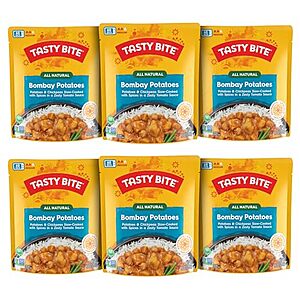 [SnS, AC] $14.47 | 6-Pack 10-Oz TASTY BITE Bombay Potatoes & More at Amazon