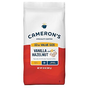 [SnS, AC] $11.23 | 32-Oz Cameron's Coffee Roasted Ground Coffee Bag (Vanilla Hazelnut) at Amazon