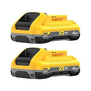 $119.99 | Dewalt DCB2104-2 20V MAX XR POWERPACK Battery at Woot!