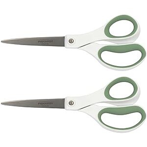 [AC] $12.59 | Fiskars 8" Everyday Titanium SoftGrip All Purpose Scissors, 2-Pack at Amazon