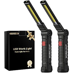 $9.99* | 2-Pack Coquimbo Rechargeable Magnetic LED Work Light (Black) at Amazon