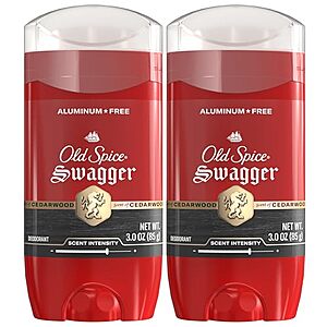 [SnS, AC] $14.78 | 3 &times; 2-Pack 3-Oz Old Spice Aluminum Free Deodorant for Men (Swagger with Cedarwood) ($4.93 each) at Amazon