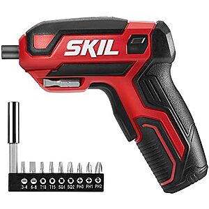 $17.99 | SKIL Rechargeable 4V Cordless Screwdriver w/ 9-Pcs Bit Set & Bit Holder at Amazon