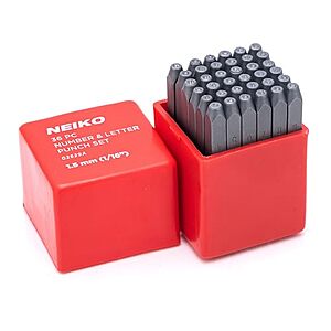 [NEW] $13.99 | NEIKO 02629A Number and Letter Punch Set with Heat-Treated Steel Punches at Amazon