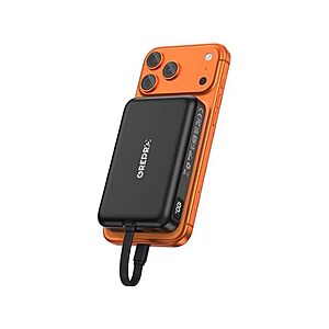 $14.99 | 10000mAh Grepro Magnetic Power Bank w/ 22.5W USB-C Cable & Wireless Charging at Woot!