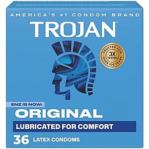 [SnS, AC] $12.44 | 36-Count TROJAN ENZ Lubricated Condoms at Amazon (34.6￠ each)