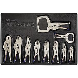 $109.99 | IRWIN VISE-GRIP Locking Pliers, Fast Release Kit, 10-Piece (IRHT82596) at Amazon