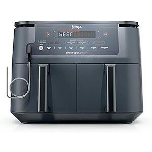 $199.99* | Ninja Foodi Air Fryer, 10 Qt DualZone Smart XL, 6-in-1, Grey, DZ550GY at Amazon