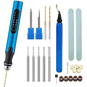 $9.98* | 3-Speed Woweibyke USB Rotary Tool, Deburring Tool & Finishing Bits at Amazon