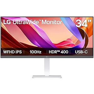 $229.99* | 34" LG 34U530A-W 2560x1080 UltraWide 100Hz IPS Monitor at Amazon