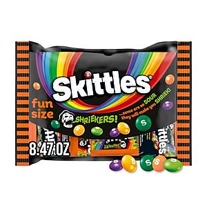[AC] $5.99 | 2 &times; 8.47-oz Skittles Shriekers Sour Fun Size Halloween Candy ($2.99 each) at Amazon
