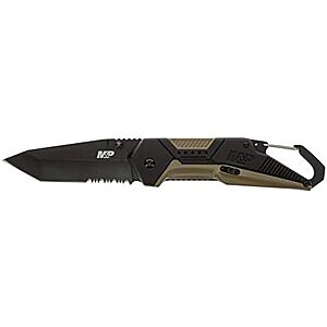 [NEW] $20.21 | Smith & Wesson M&P Repo 8in High Carbon S.S. Assisted Folding Knife with 3.2in Tanto Blade and Aluminum/Overmold Handle at Amazon