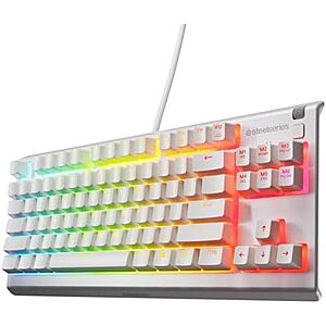 $34.99 | SteelSeries Apex 3 TKL White RGB Gaming Keyboard at Amazon