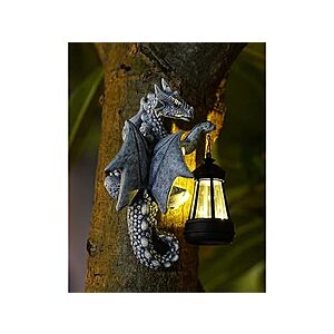 $15.19 | Solar Dragon Tree Hugger Garden Statue at Woot!