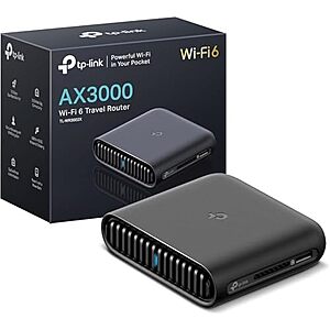$55.99 | TP-Link Roam 6 AX3000 Dual-Band Wi-Fi 6 Travel Router (TL-WR3002X) + 15% Back w/ Prime Visa Card at Amazon
