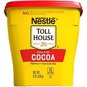 [SnS] $3.17 | 8-Oz Toll House Nestle 100% Pure Cocoa Perfect for Baking at Amazon