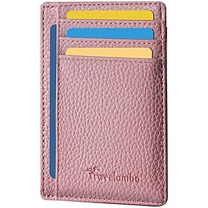 $4.99 | Travelambo Slim Wallet Front Pocket Minimalist Leather RFID Blocking Medium Size at Amazon