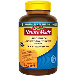 [SnS, AC] $8.04 | 120-Count Nature Made Glucosamine Chondroitin Complex with MSM at Amazon