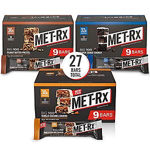[SnS, AC] $35.87* | 27-Ct 3.52-Oz MET-Rx Big 100 Colossal Protein Bars (Variety Pack) at Amazon