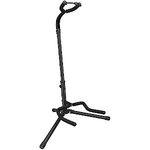 $10.44 | Amazon Basics Height Adjustable Foldable Guitar Stand at Amazon