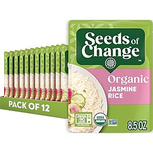 [SnS] $16.97 | 12-Pack 8.5-Oz SEEDS OF CHANGE Organic Jasmine Rice at Amazon