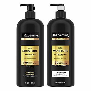 [SnS, AC] $5.37* | 2-Pc 28-Oz TRESemme Rich Moisture Shampoo & Conditioner Set at Amazon