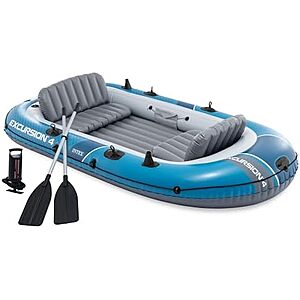 $140.14* | INTEX Excursion 5-Person Inflatable Fishing Boat River Raft Set with Oars at Amazon