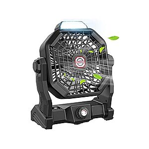 $15.99 | JINLICTE Camping Fan with LED Lantern at Woot!