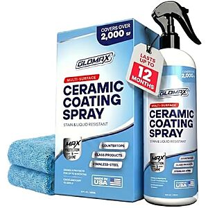 $9.99* | 16-Oz GLOMAX Ceramic Coating for Cars w/ UV Protection at Amazon