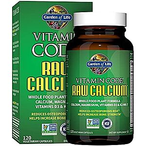 [SnS, AC] $16.49 | 120-Count Garden of Life Raw Calcium Supplement at Amazon