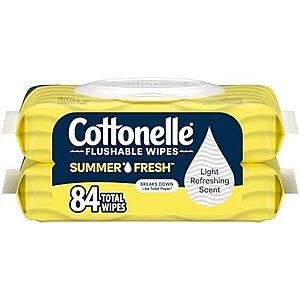 [SnS] $2.67* | 2-Pk 42-Ct Cottonelle Summer Fresh Scented Flushable Wipes at Amazon