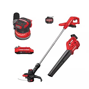 CRAFTSMAN V20 Trimmer Blower Combo Kit with V20 2 Ah Battery with V20 5-Inch Random Orbit Sander $139