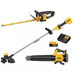 DEWALT 20V MAX XR Brushless String Trimmer Blower Kit with 20V MAX 22 in. Cordless Hedge Trimmer $319