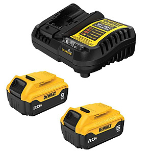 DEWALT 20V MAX Premium Lithium-Ion 5Ah Starter Kit + Get 2 free tools of choice ( 9 options ) $299 at Acme Tools