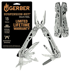 Gerber Suspension NXT 15-in-1 Multi-Tool, EDC Gear and Equipment, Silver $37.96