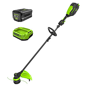 Greenworks 80V Cordless 16" Brushless Carbon Fiber String Trimmer with 2ah battery and charger $161.50
