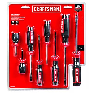 Craftsman Phillips/Slotted Multi-Bit Screwdriver Set 8 in. 8 pc $14.98